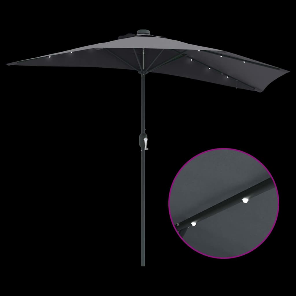 Garten-Sonnenschirm Anthrazit 294 x 150 x 223 cm