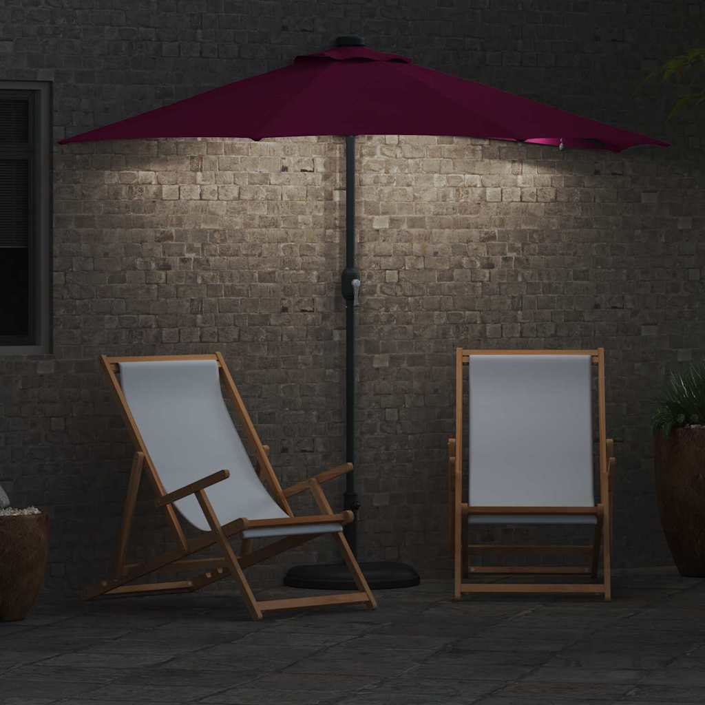 Garten-Sonnenschirm Bordeauxrot 294 x 150 x 223 cm