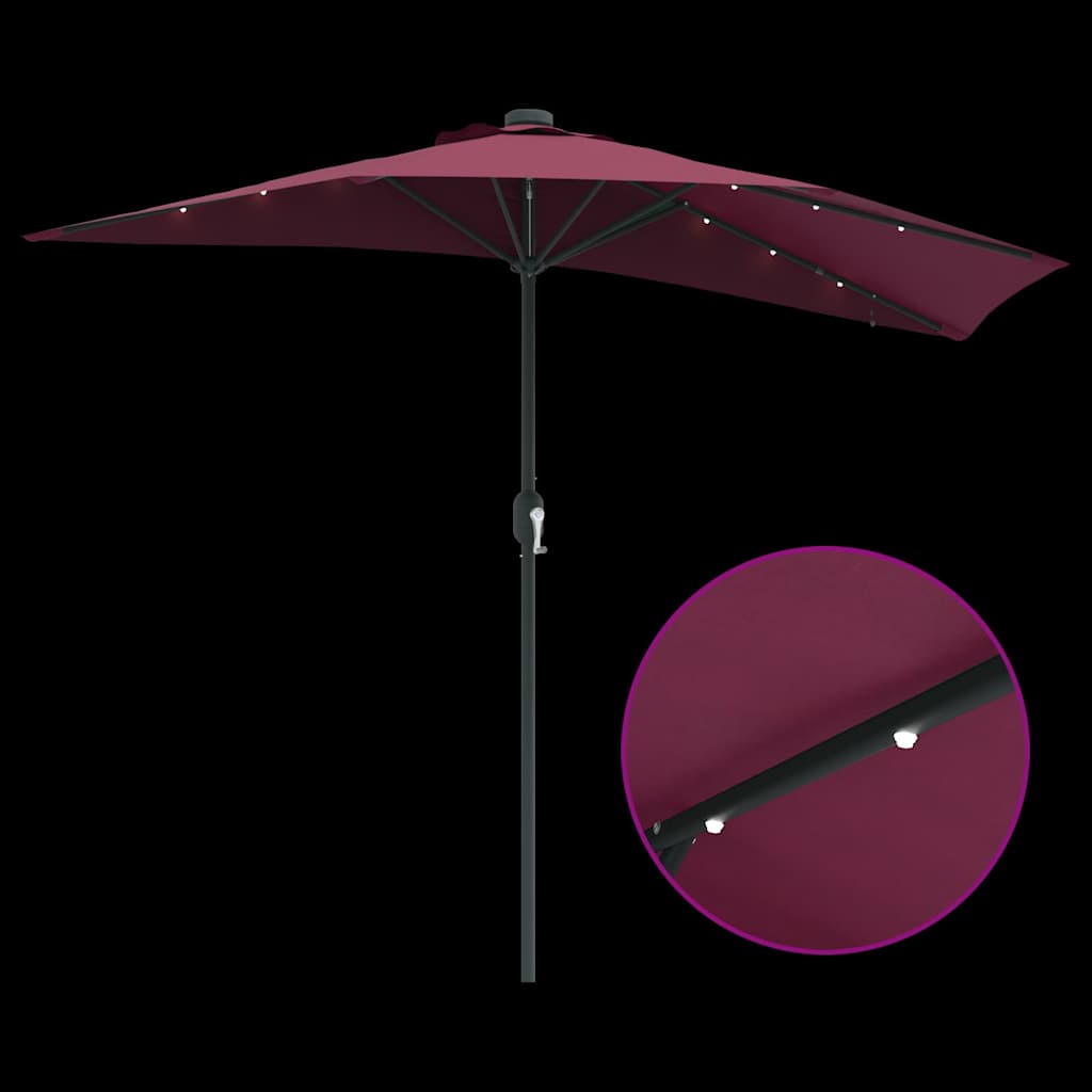 Garten-Sonnenschirm Bordeauxrot 294 x 150 x 223 cm