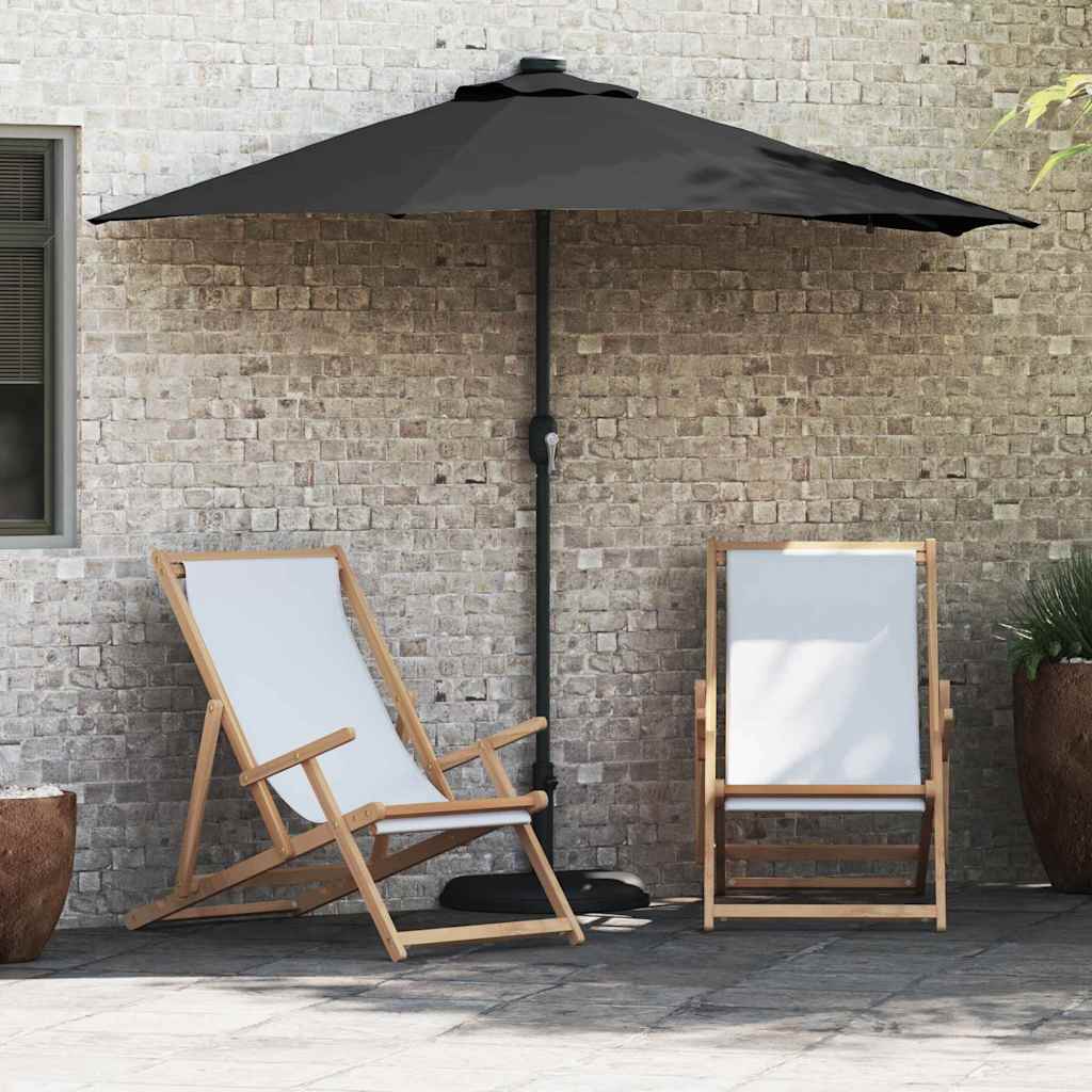 Garten-Sonnenschirm Schwarz 294 x 150 x 223 cm