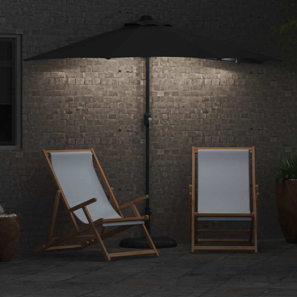 Garten-Sonnenschirm Schwarz 294 x 150 x 223 cm