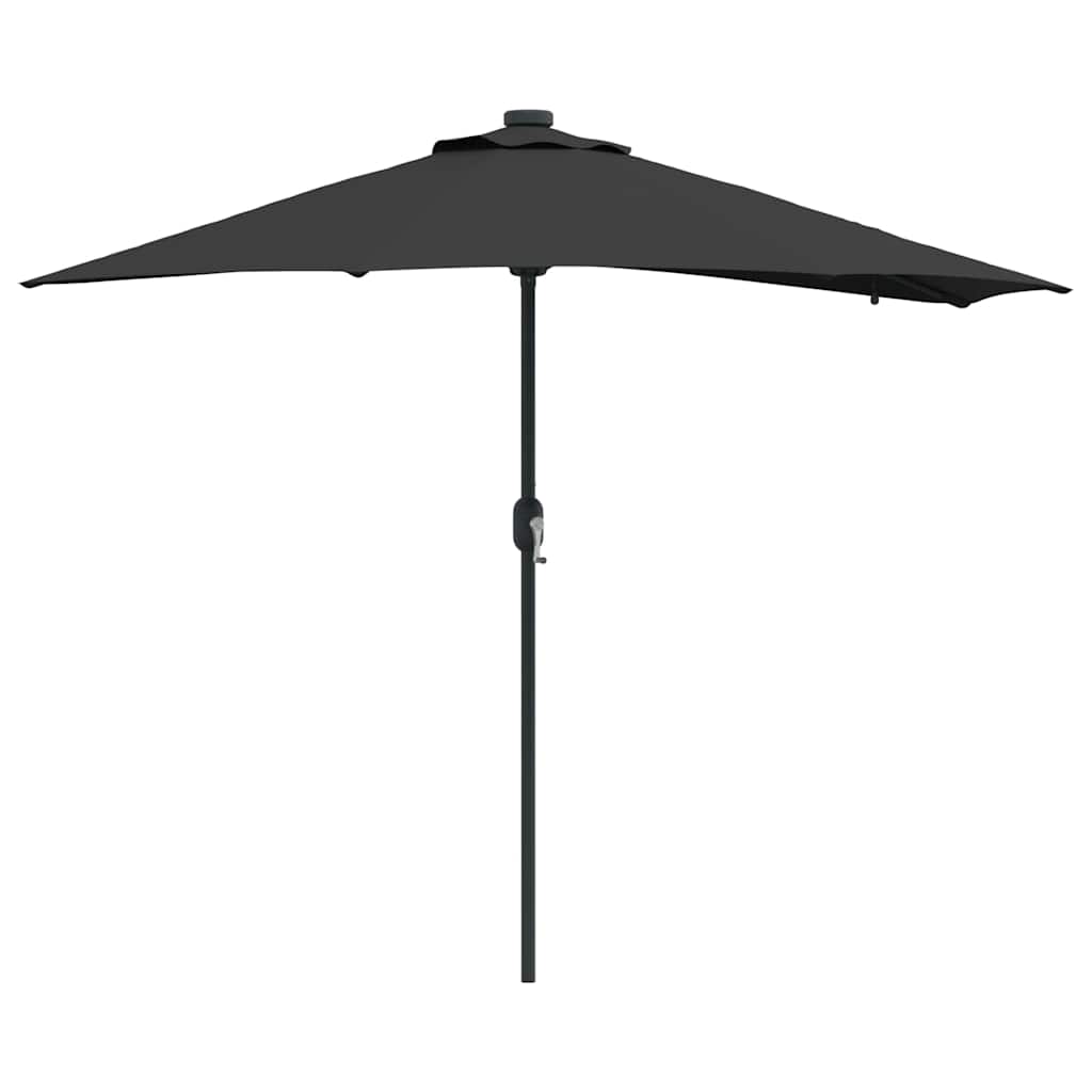 Garten-Sonnenschirm Schwarz 294 x 150 x 223 cm