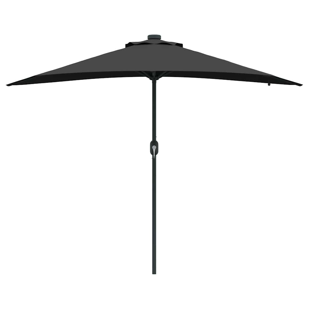 Garten-Sonnenschirm Schwarz 294 x 150 x 223 cm