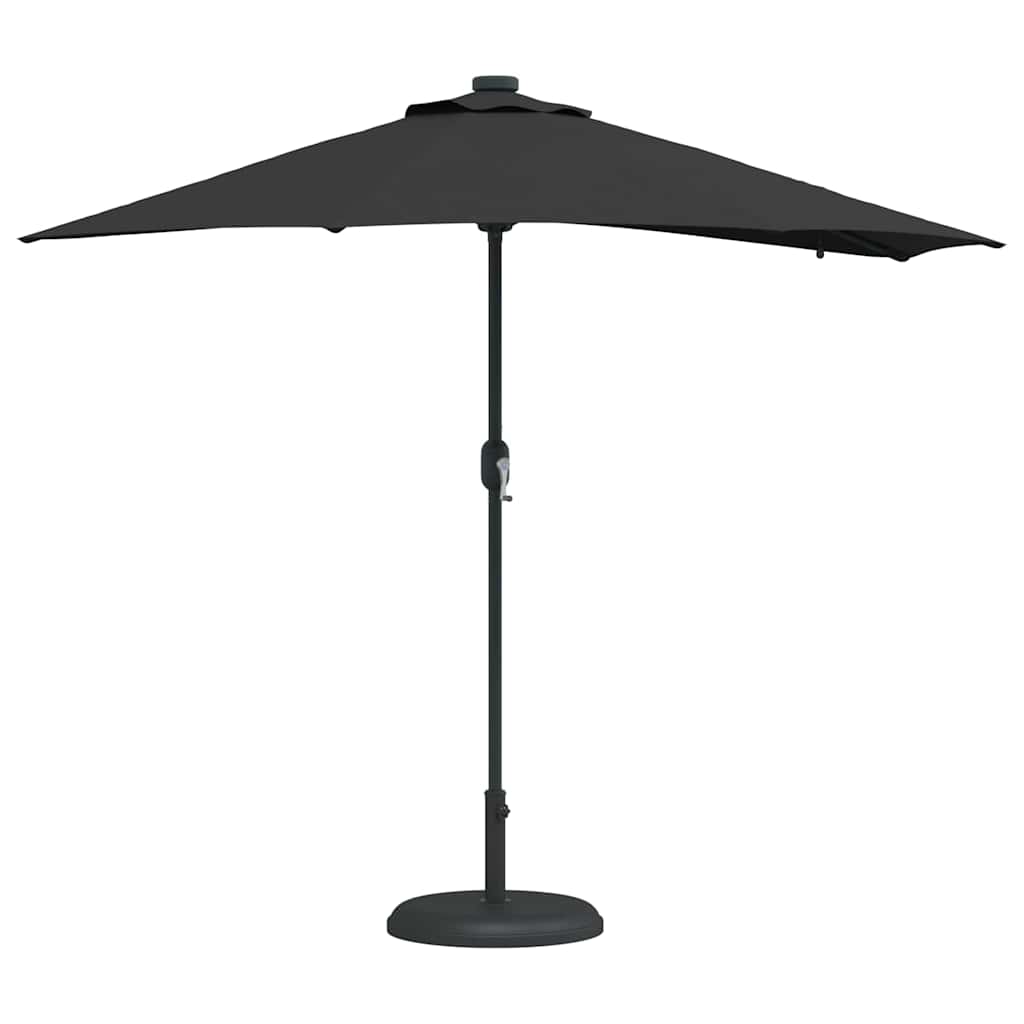 Garten-Sonnenschirm Schwarz 294 x 150 x 223 cm