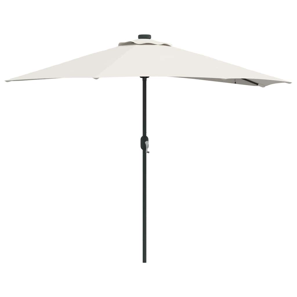 Garten-Sonnenschirm Halbe Sandfarbe 294 x 150 x 224 cm Stoff