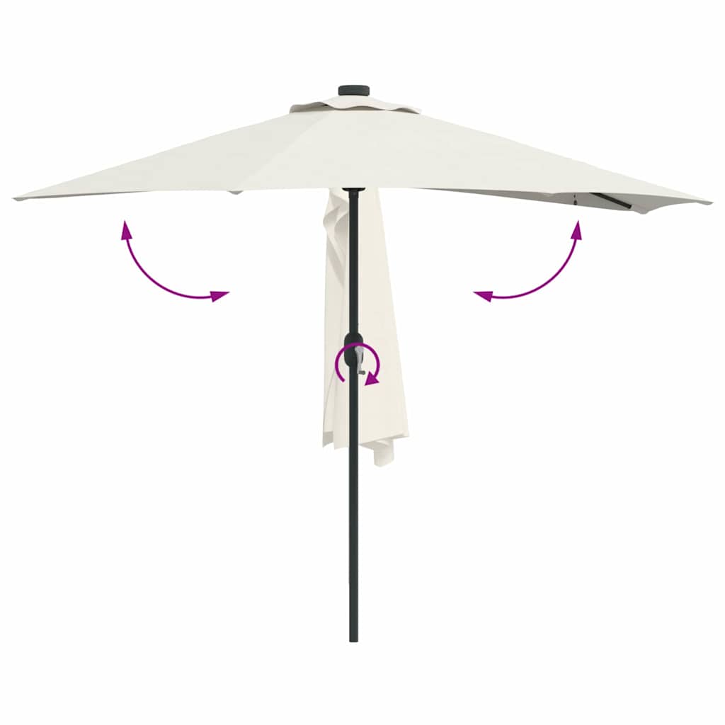 Garten-Sonnenschirm Halbe Sandfarbe 294 x 150 x 224 cm Stoff