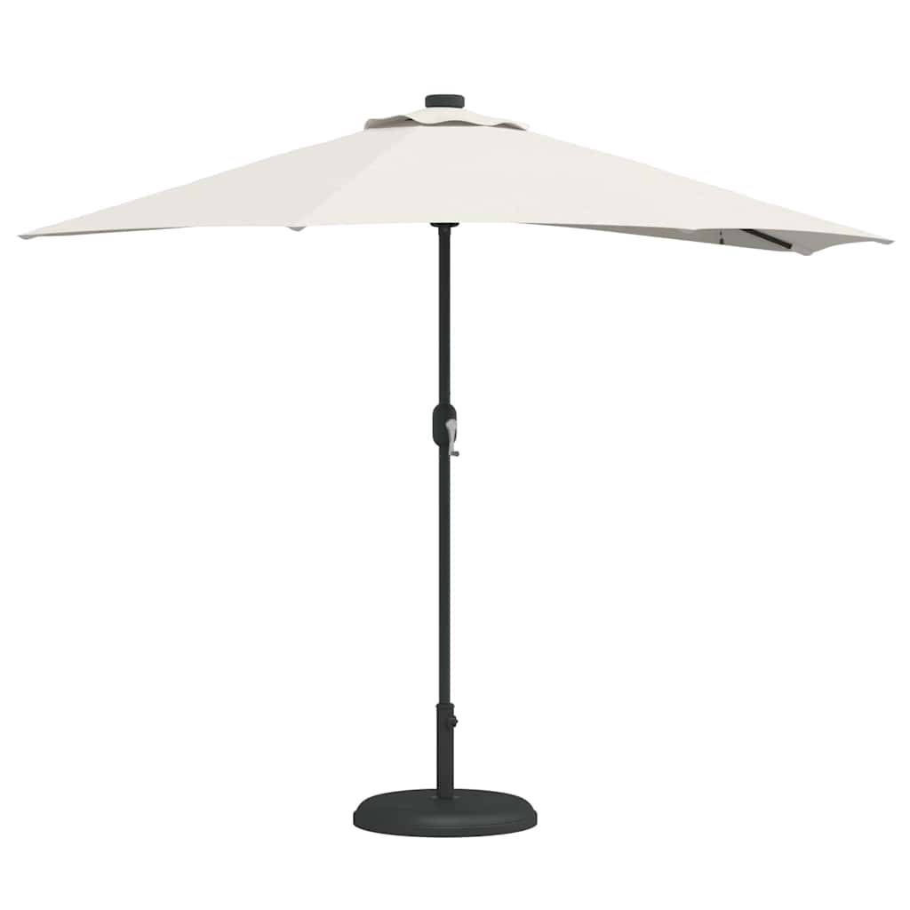Garten-Sonnenschirm Halbe Sandfarbe 294 x 150 x 224 cm Stoff