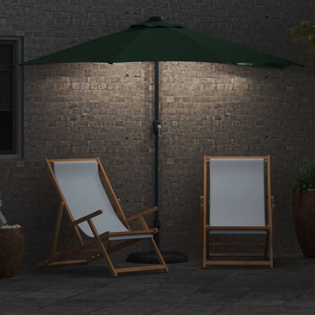 Garten-Sonnenschirm Halbe Grün 294 x 150 x 224 cm Stoff