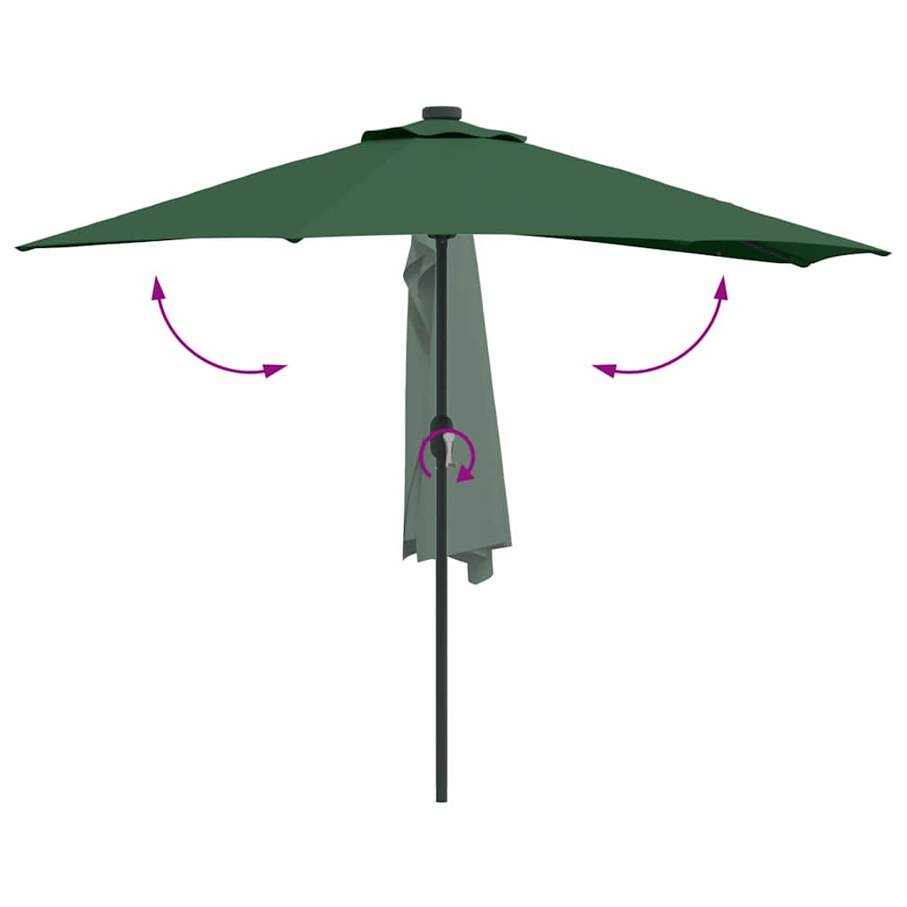 Garten-Sonnenschirm Halbe Grün 294 x 150 x 224 cm Stoff