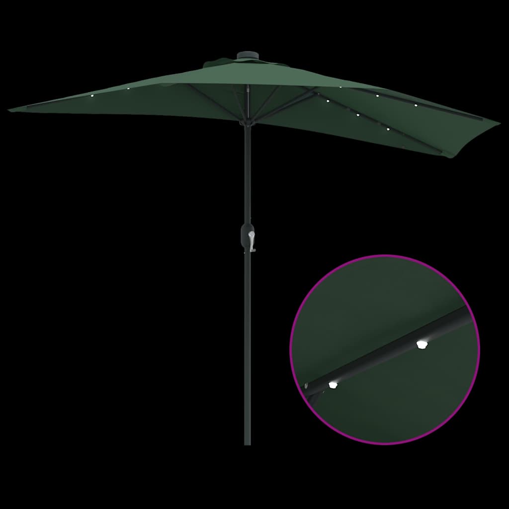 Garten-Sonnenschirm Halbe Grün 294 x 150 x 224 cm Stoff