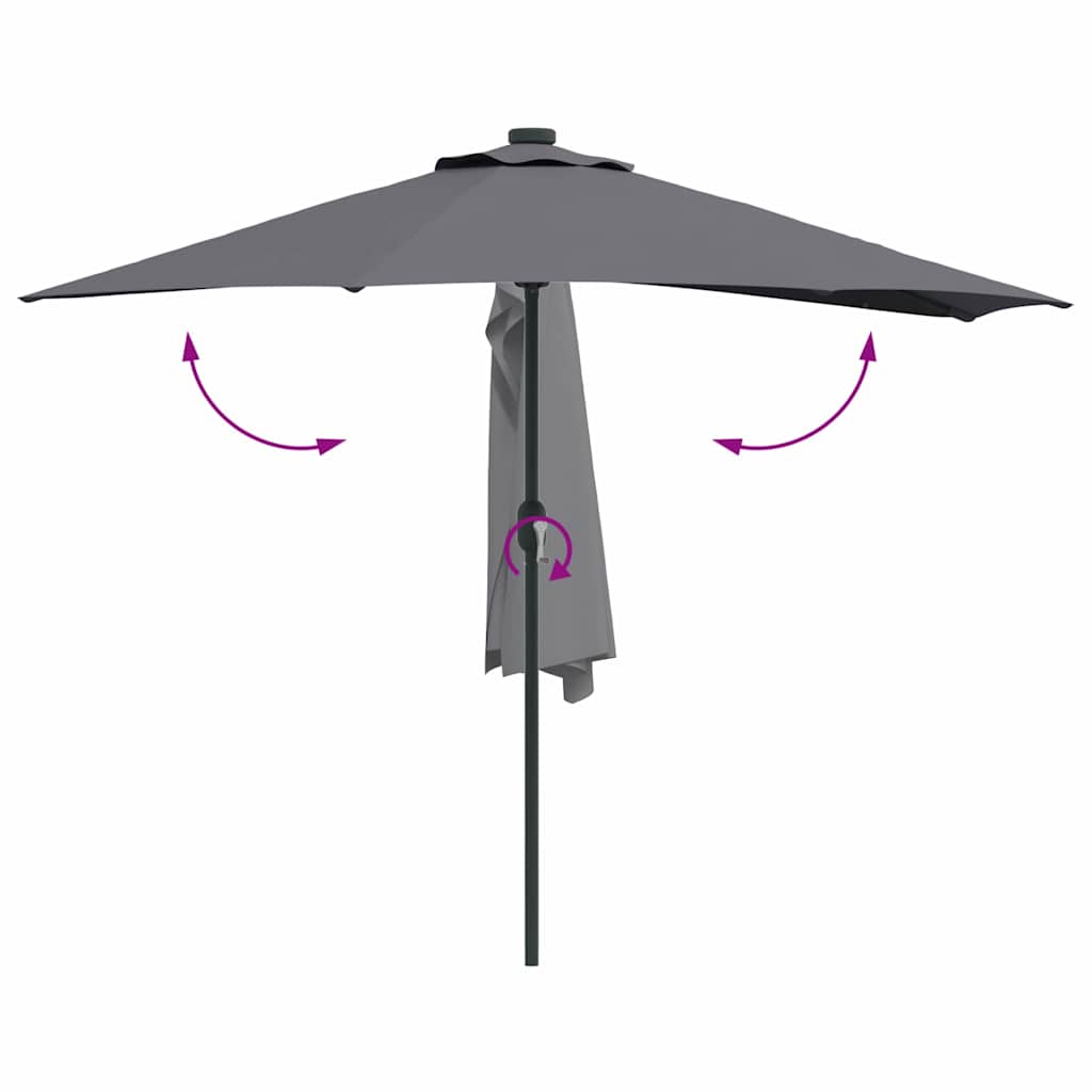 Garten-Sonnenschirm Anthrazit 294 x 150 x 224 cm