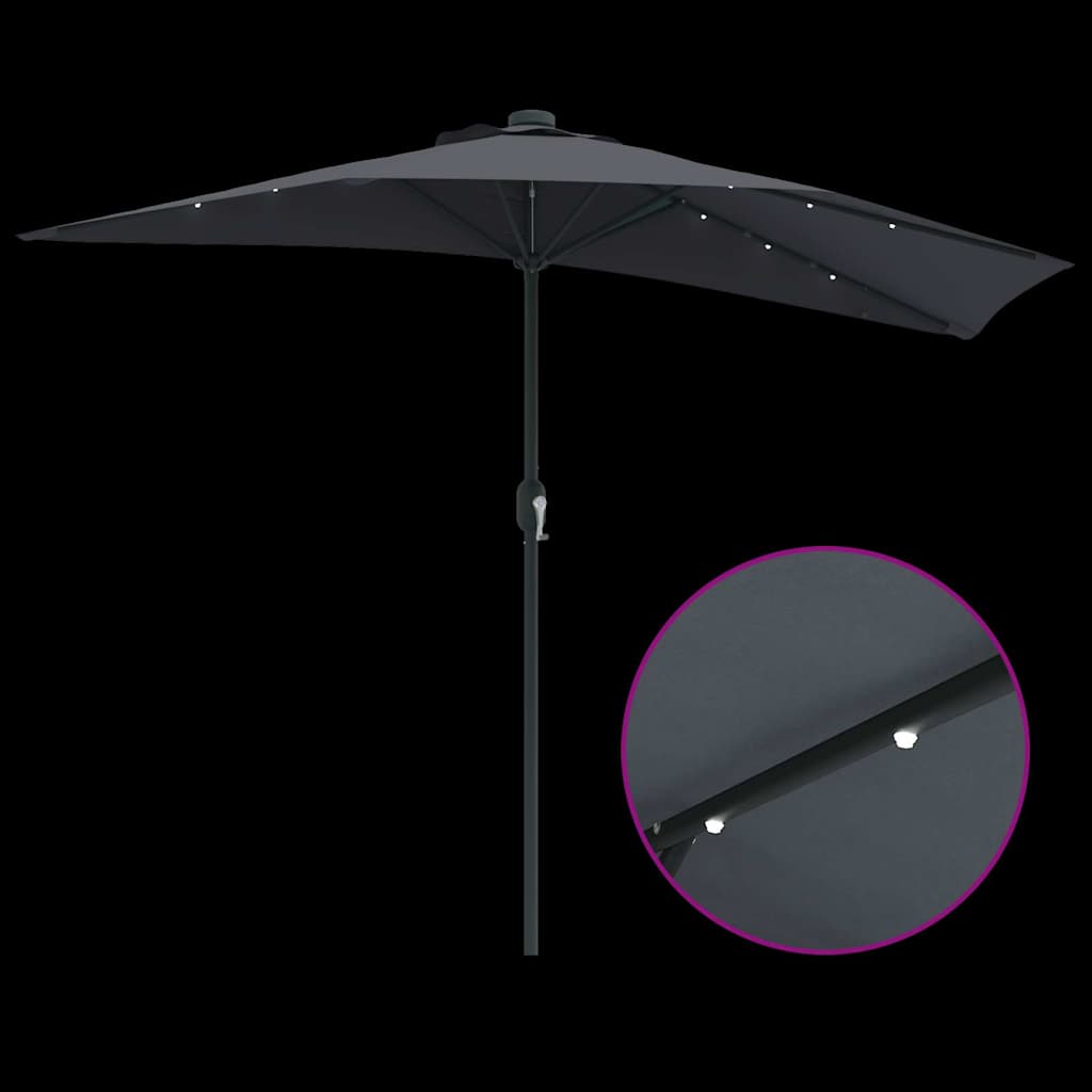 Garten-Sonnenschirm Anthrazit 294 x 150 x 224 cm
