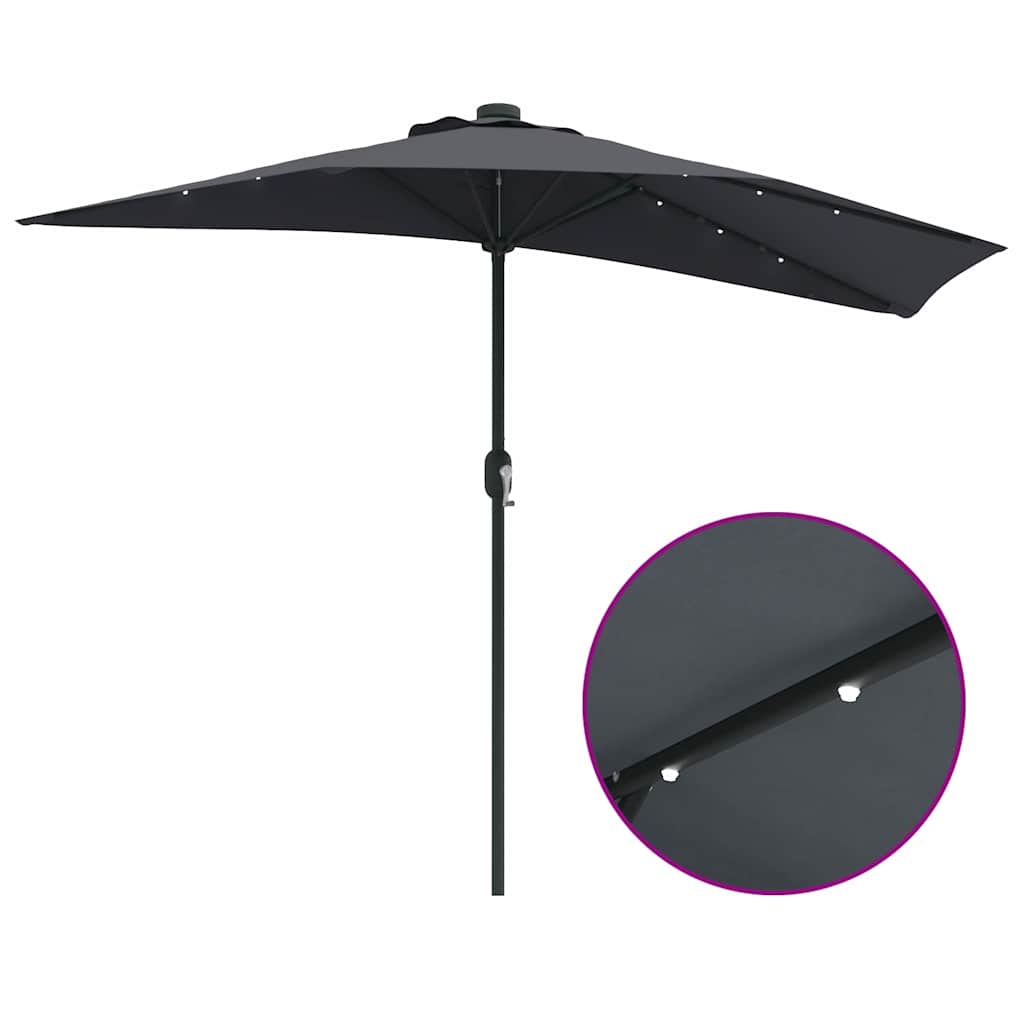 Garten-Sonnenschirm Anthrazit 294 x 150 x 224 cm