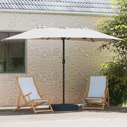 Garten-Sonnenschirm 385 x 209 x 244 cm Polyester und Stahl Sand