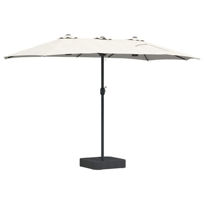 Garten-Sonnenschirm 385 x 209 x 244 cm Polyester und Stahl Sand
