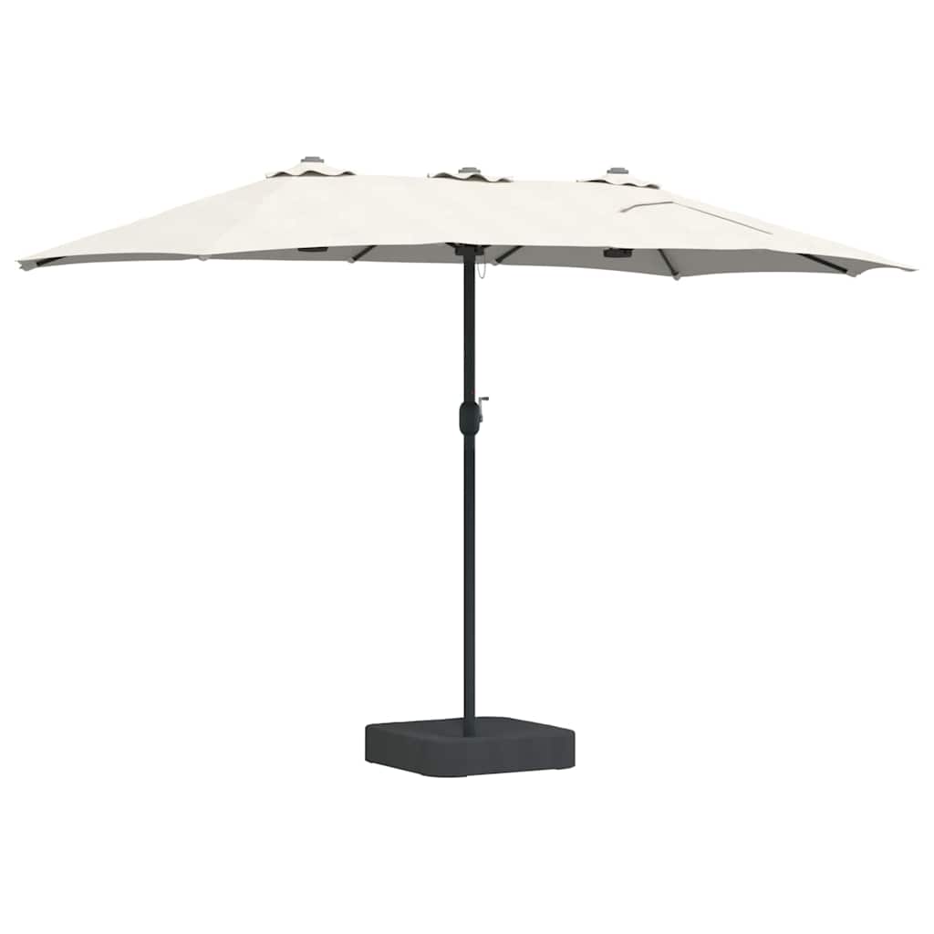 Garten-Sonnenschirm Sand 385 x 209 x 244 cm Polyester und Stahl