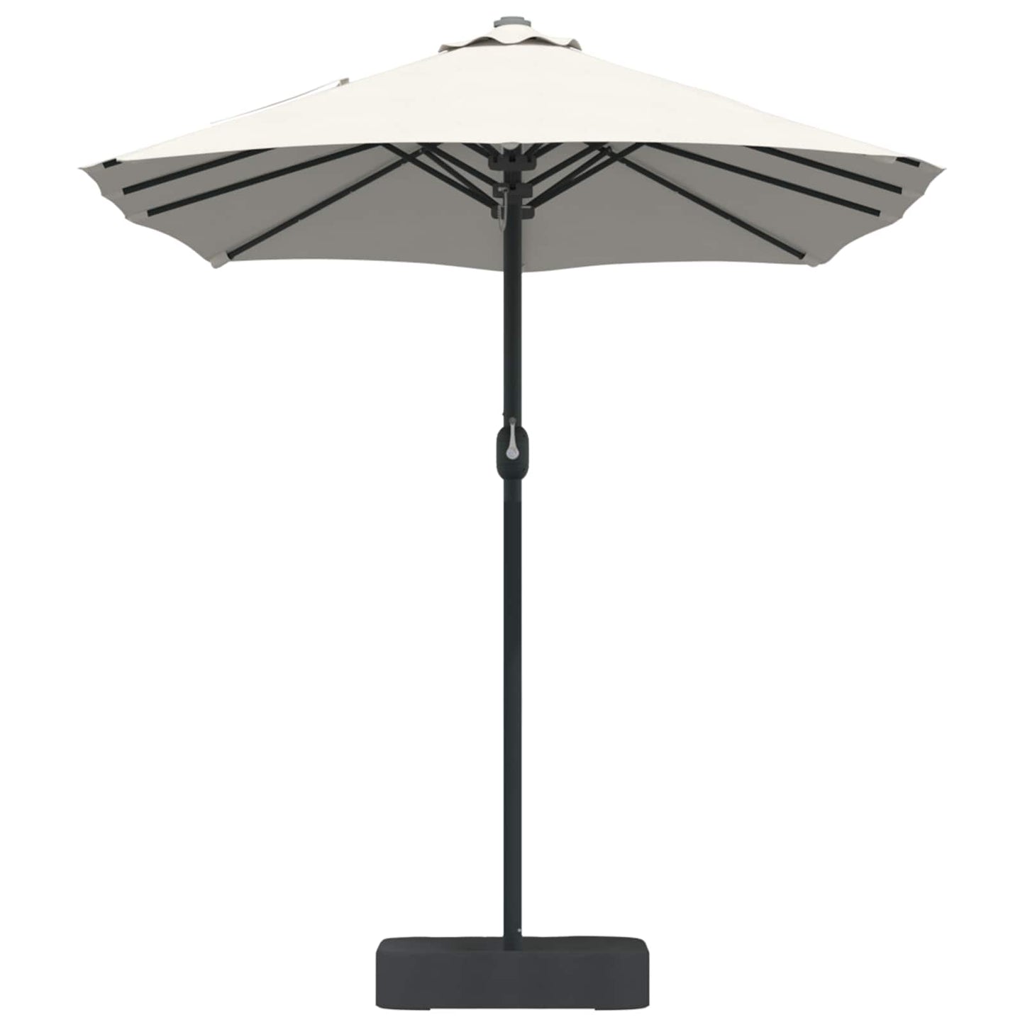 Garten-Sonnenschirm Sand und Anthrazit 385 x 209 x 244 cm