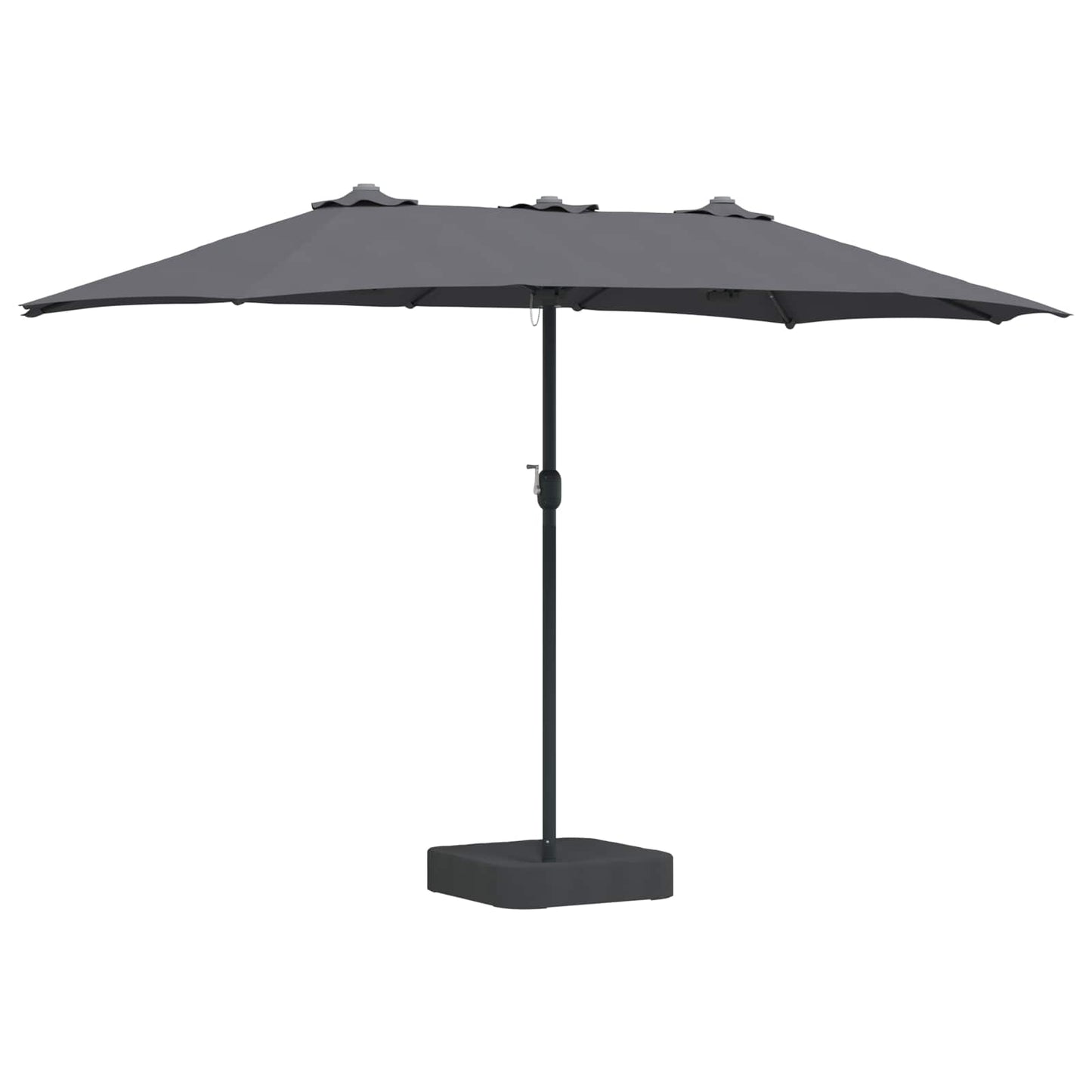 Garten-Sonnenschirm Anthrazit 385 x 209 x 244 cm Polyester