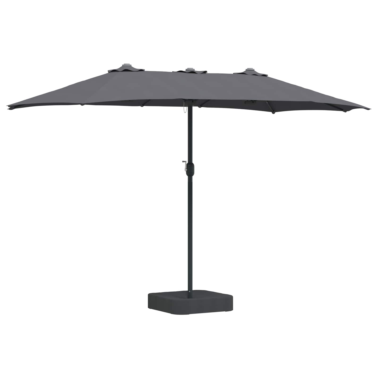 Garten-Sonnenschirm Anthrazit 385 x 209 x 244 cm Polyester