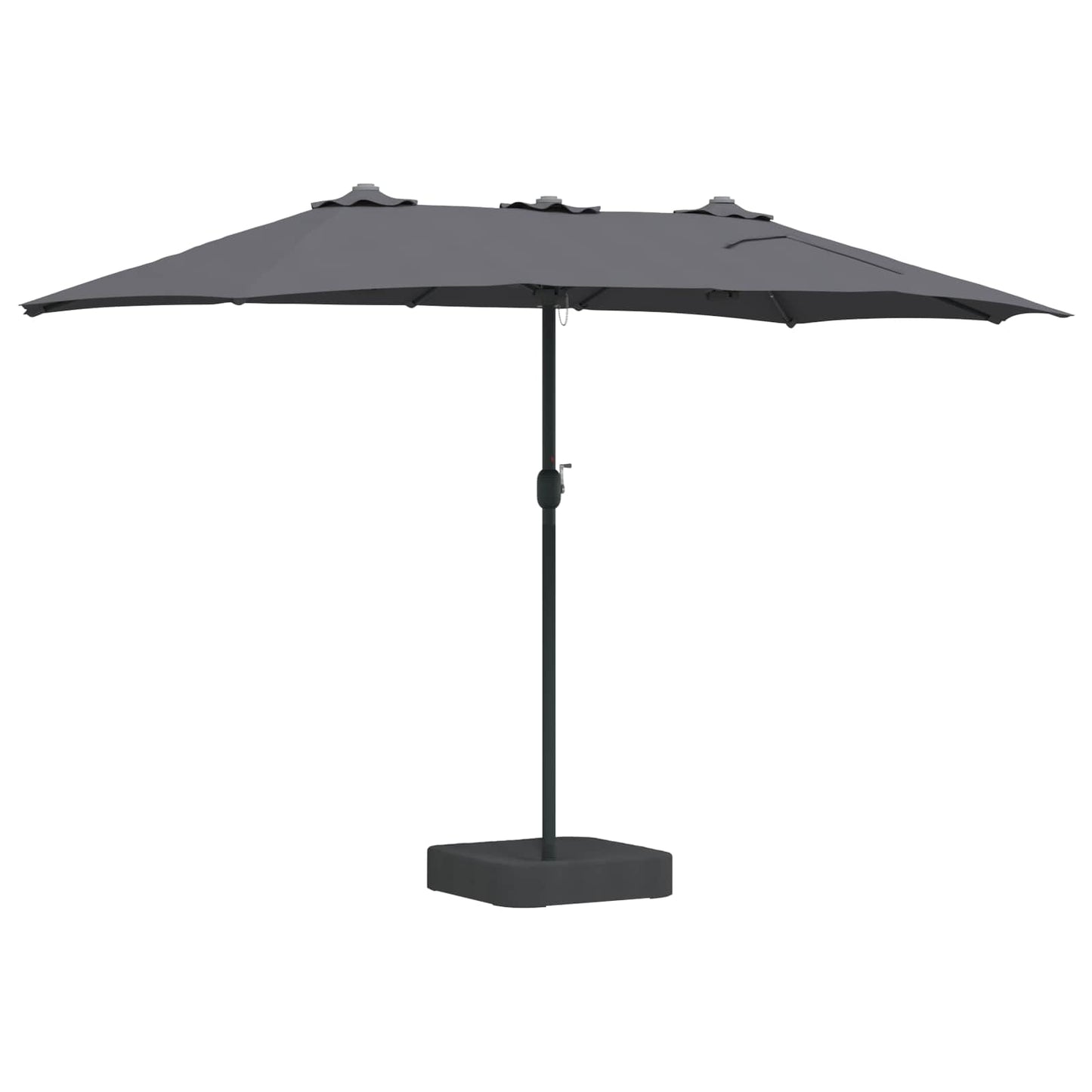 Garten-Sonnenschirm Anthrazit 385 x 209 x 244 cm Polyester