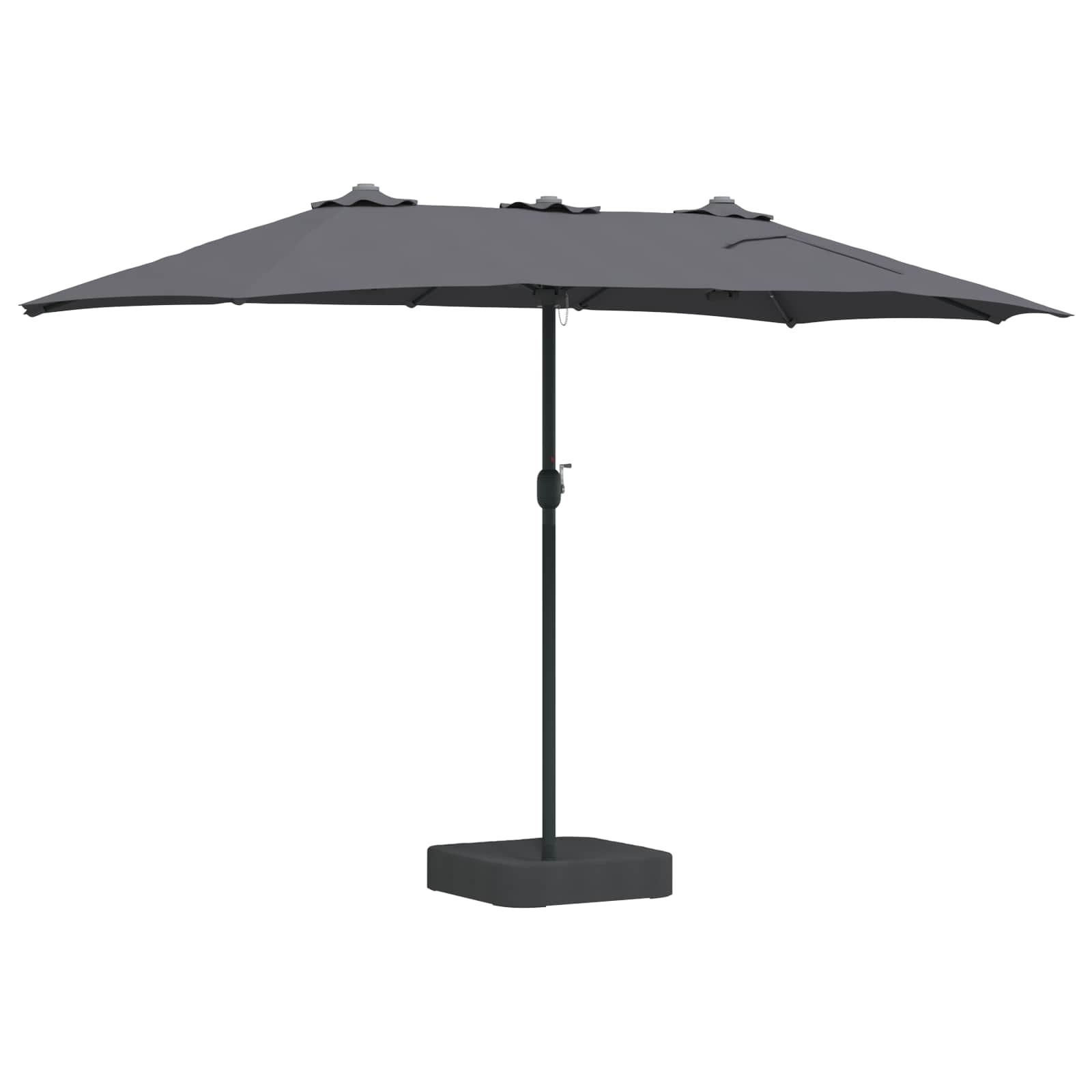 Garten-Sonnenschirm Anthrazit 385 x 209 x 244 cm Polyester