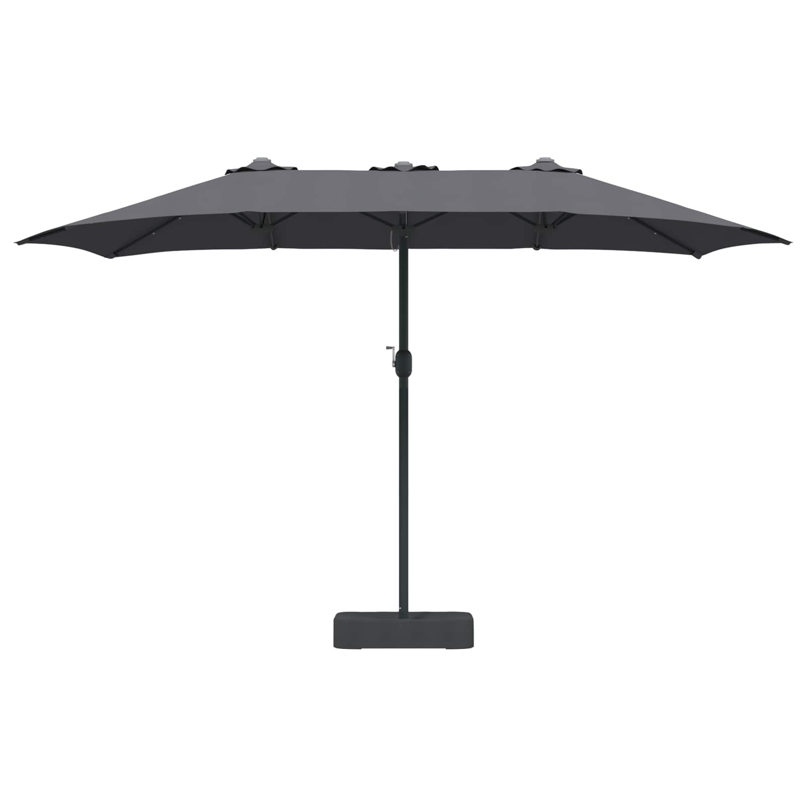 Garten-Sonnenschirm Anthrazit 385 x 209 x 244 cm Polyester