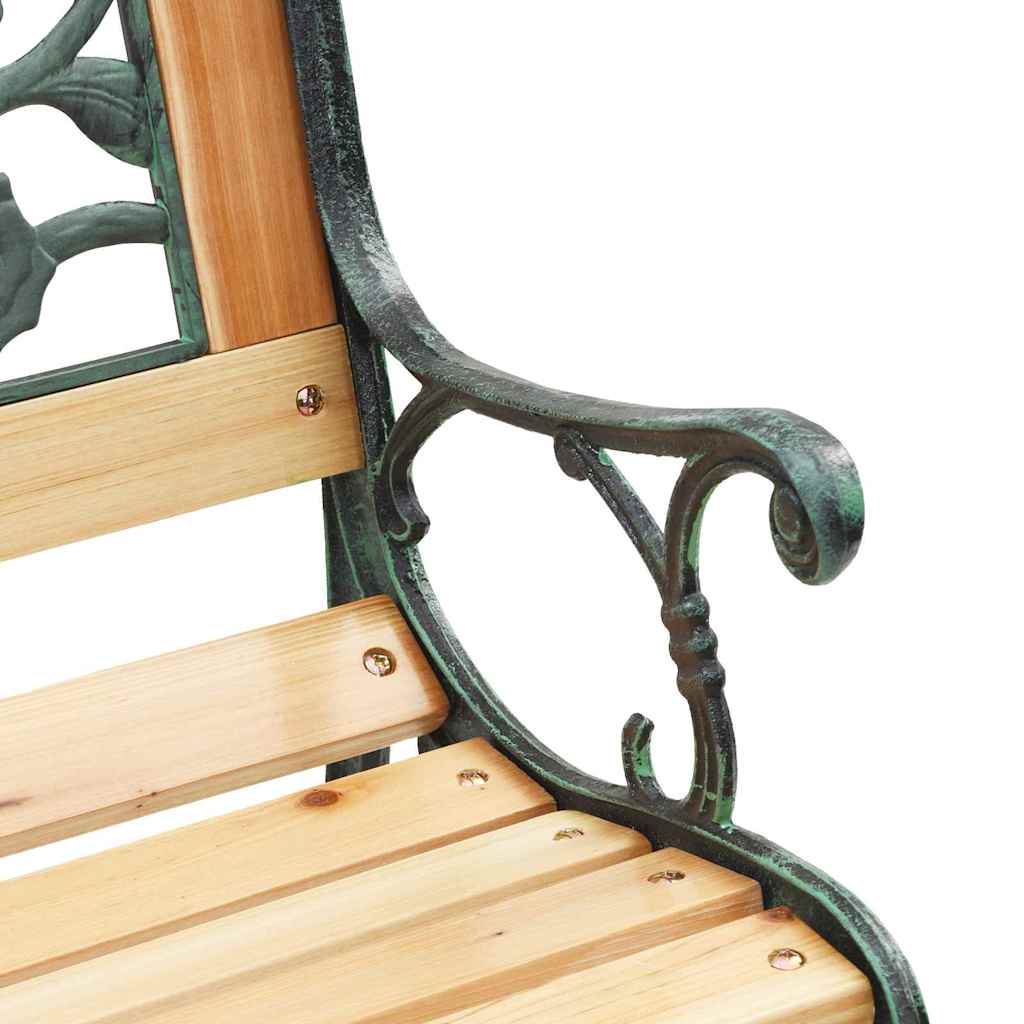 Gartenbank mit Kissen Braun 116 x 54 x 73 cm Holz