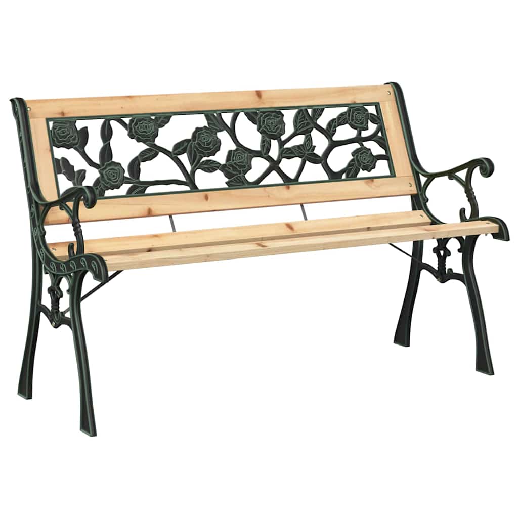 Gartenbank mit Kissen Braun 116 x 54 x 73 cm Holz