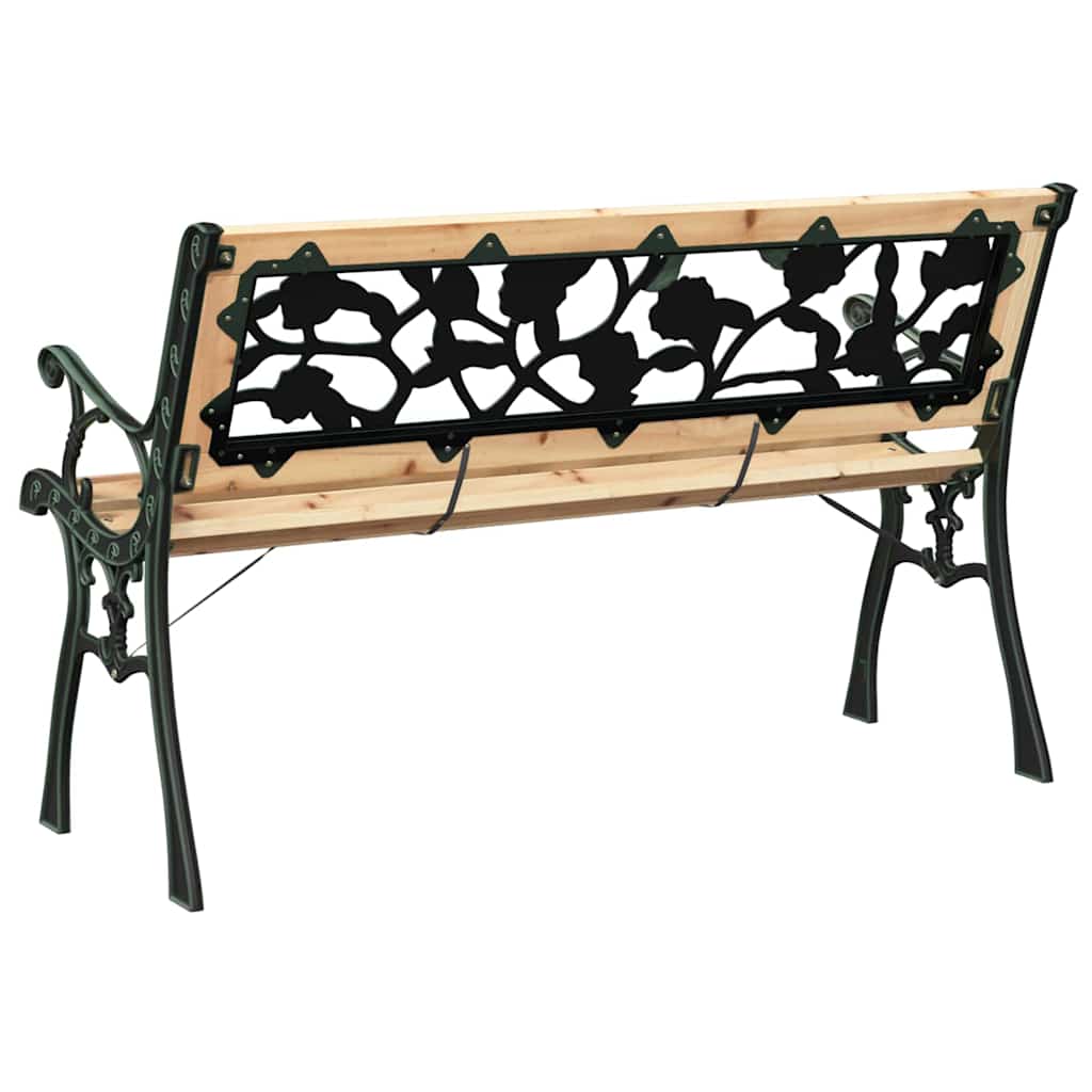 Gartenbank mit Kissen Braun 116 x 54 x 73 cm Holz