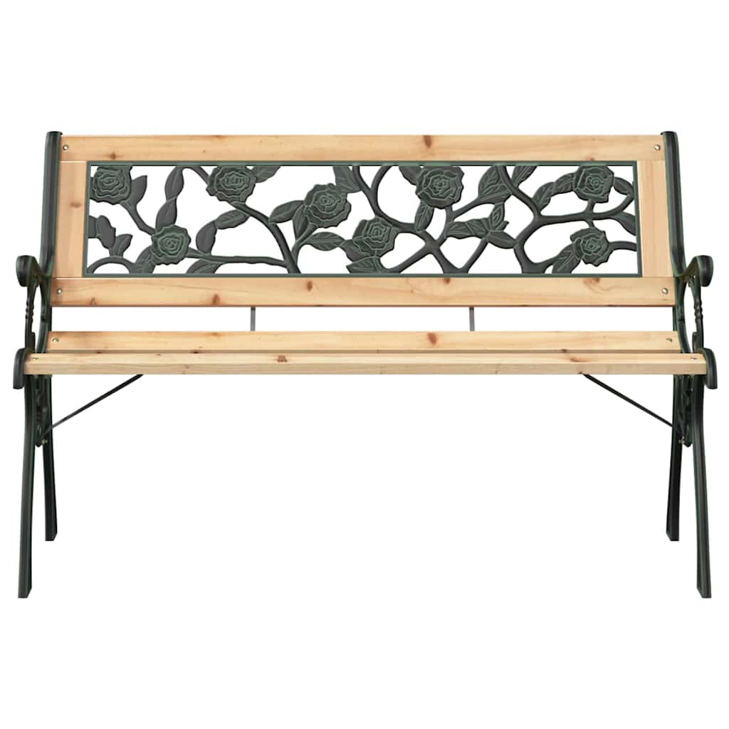 Gartenbank mit Kissen Braun 116 x 54 x 73 cm Holz