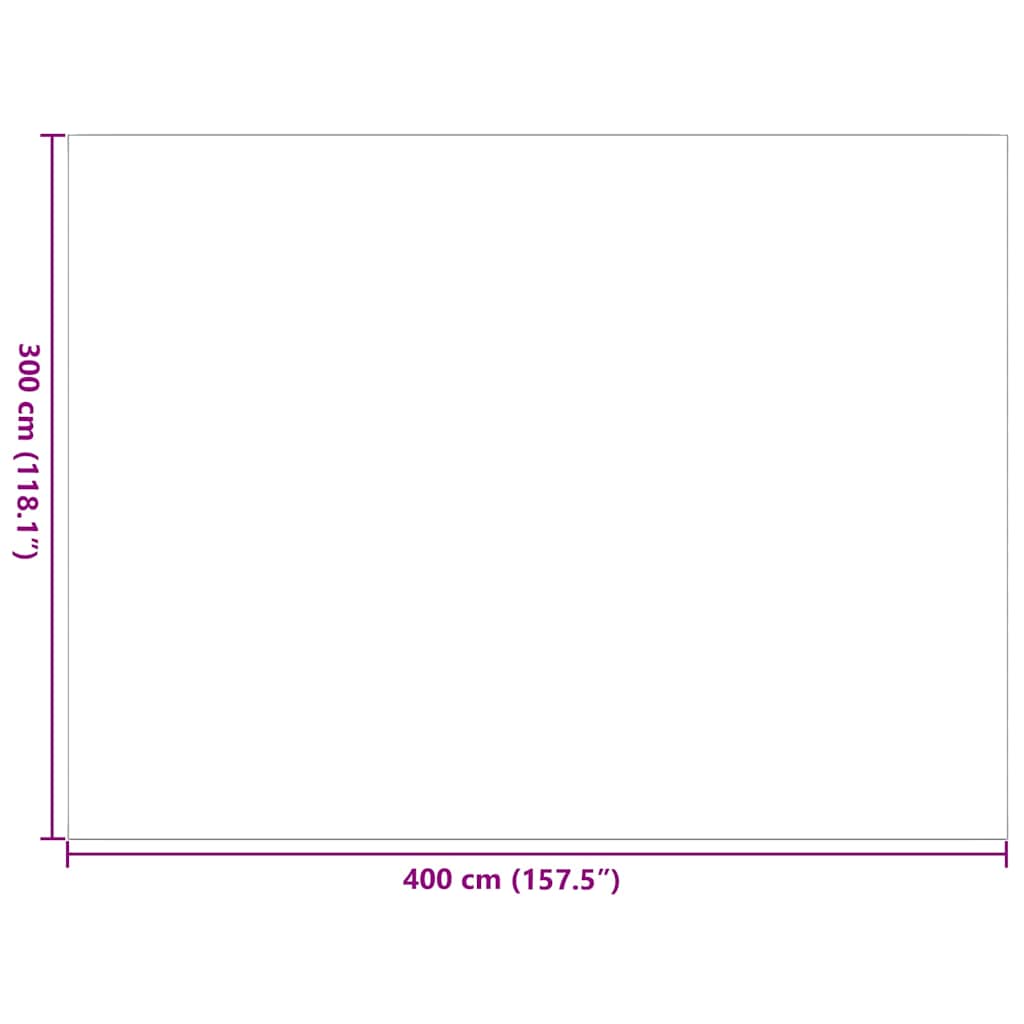 Outdoor Teppich ARAKIL Schwarz und Grau 300 x 400 cm PP