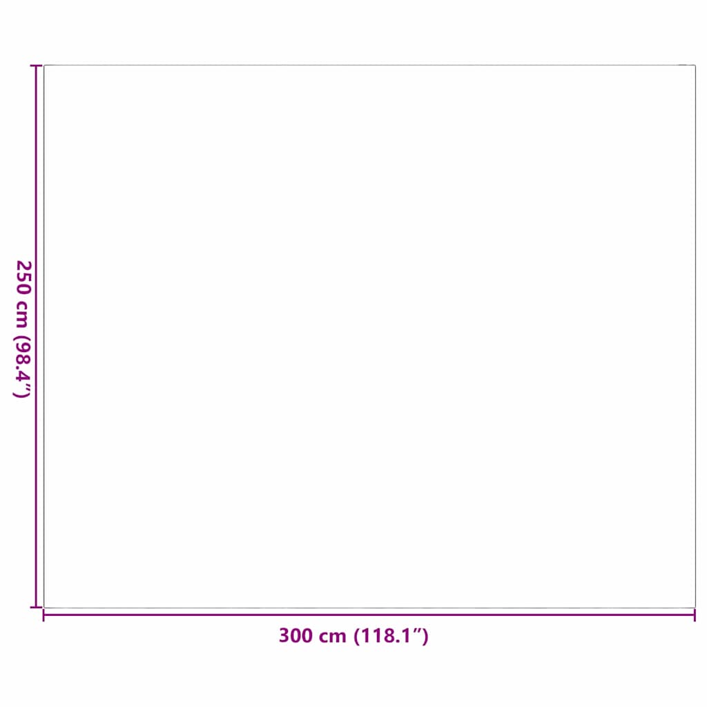 Outdoor Teppich ARAKIL Schwarz und Grau 250 x 300 cm PP