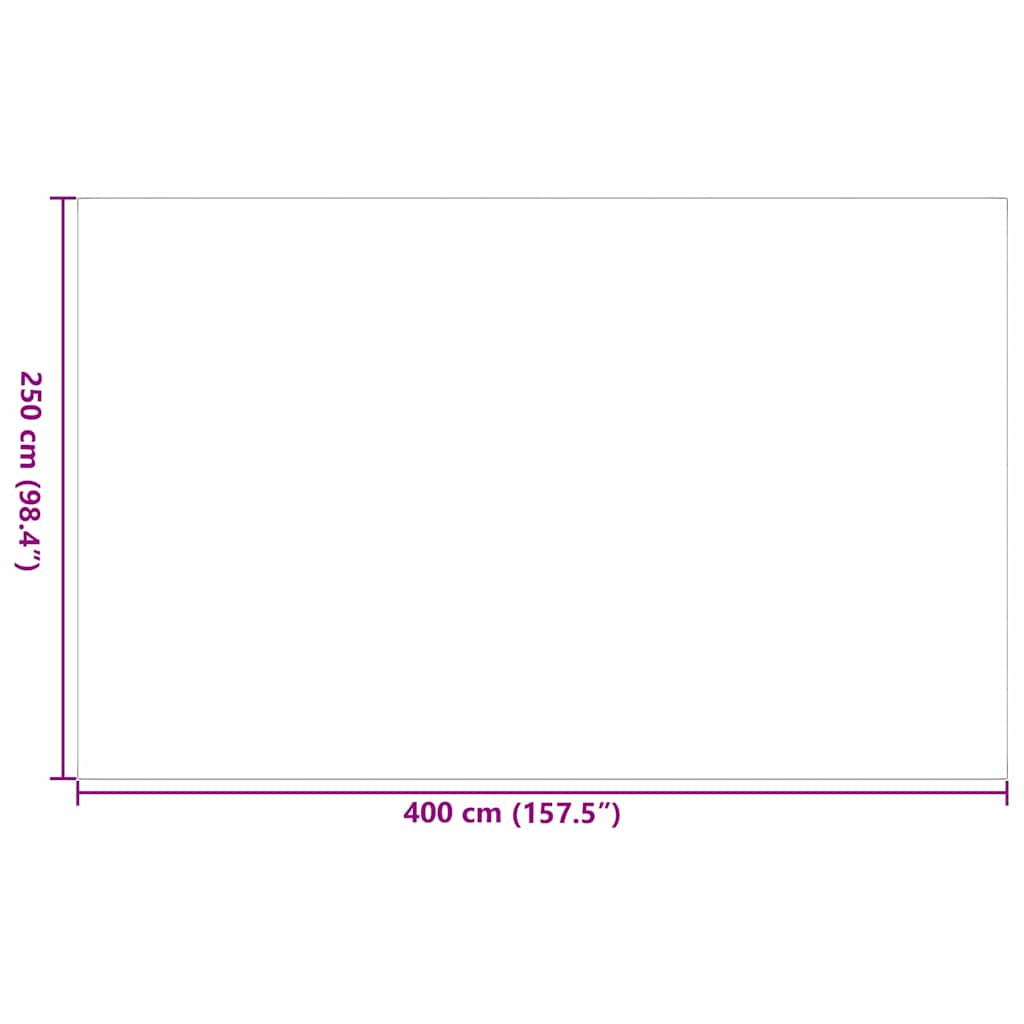 Outdoor Teppich ARAKIL Schwarz und Grau 250 x 400 cm PP