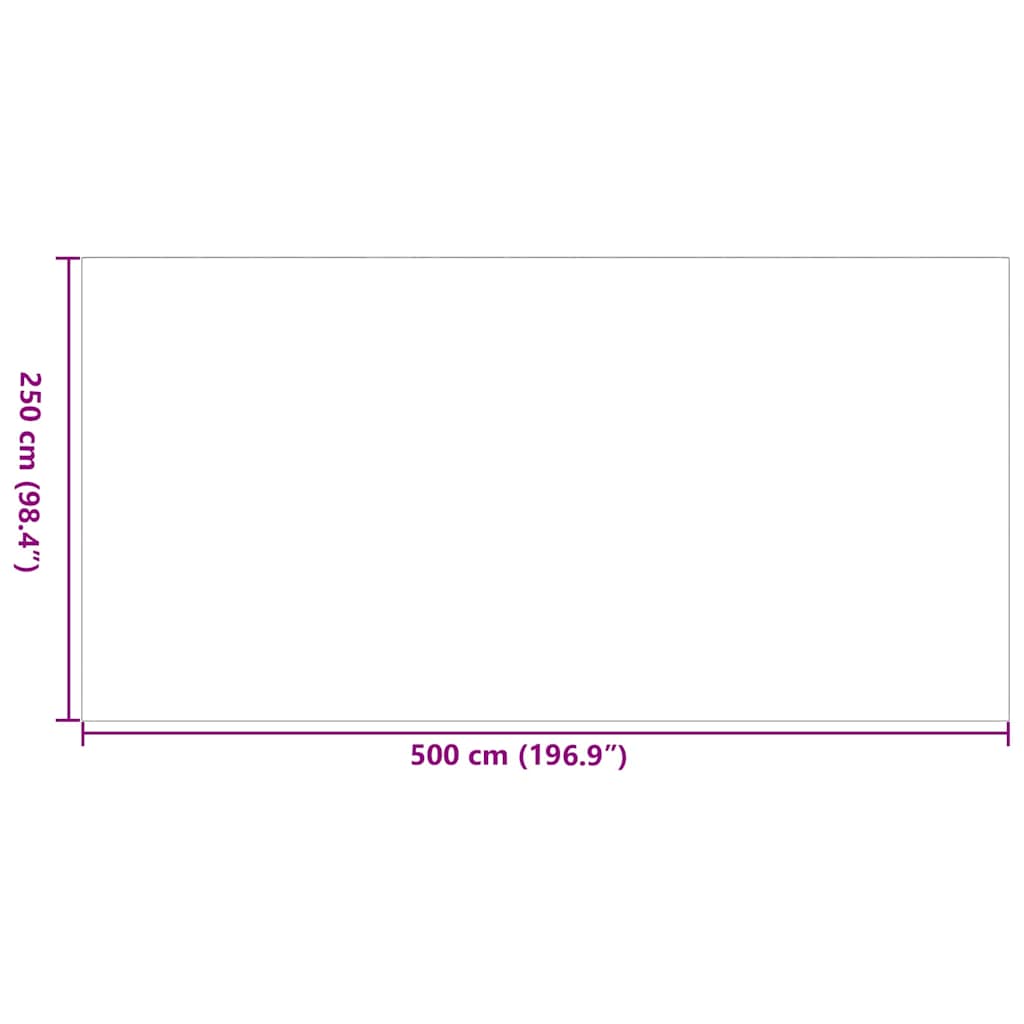 Outdoor Teppich ARAKIL Schwarz und Grau 250 x 500 cm PP