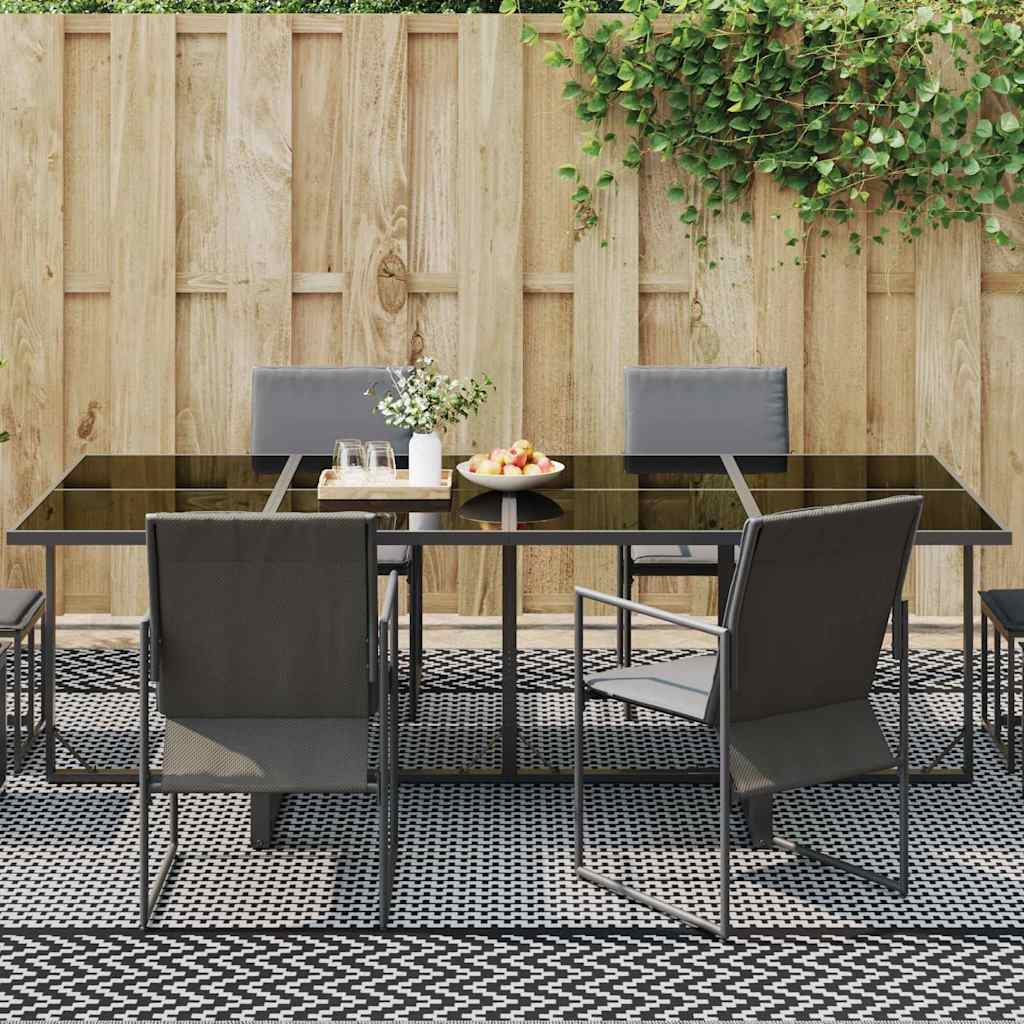 Outdoor Teppich ARAKIL Schwarz und Grau 300 x 600 cm PP