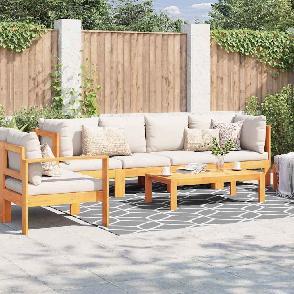 Outdoor Teppich ARAKIL Grau und Weiß 300 x 300 cm PP