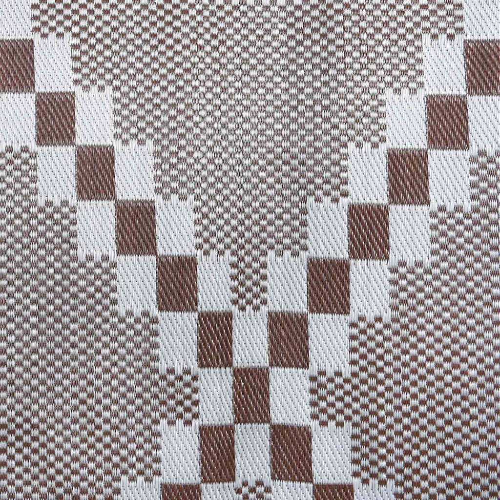 Outdoor Teppich ARAKIL Braun und Weiß 300 x 400 cm PP