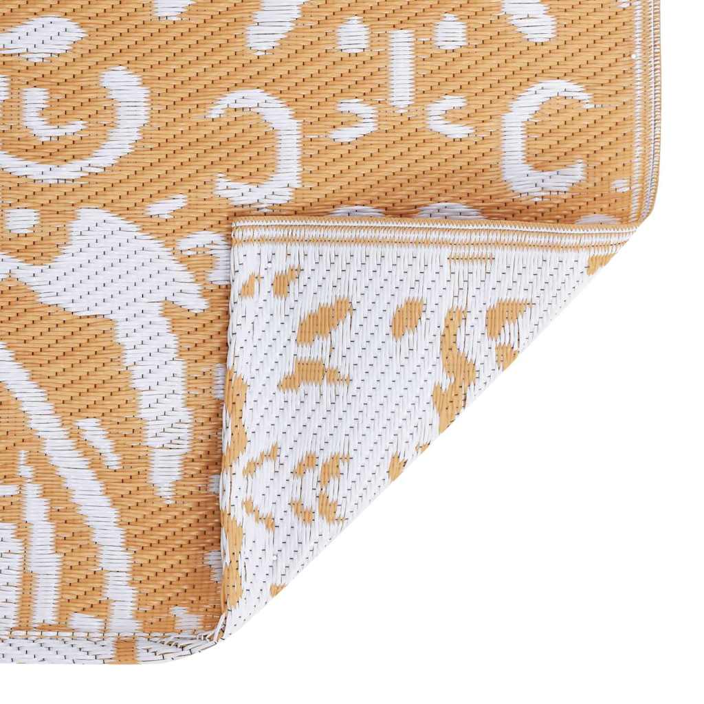 Outdoor Teppich ARAKIL Orange und Weiß 300 x 400 cm PP