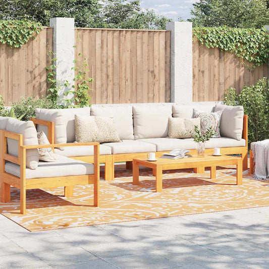 Outdoor Teppich ARAKIL Orange und Weiß 300 x 400 cm PP