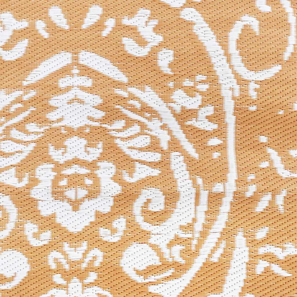 Outdoor Teppich ARAKIL Orange und Weiß 300 x 400 cm PP