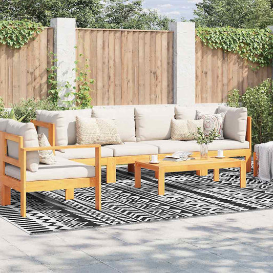 Outdoor Teppich ARAKIL Schwarz und Weiß 300 x 400 cm PP