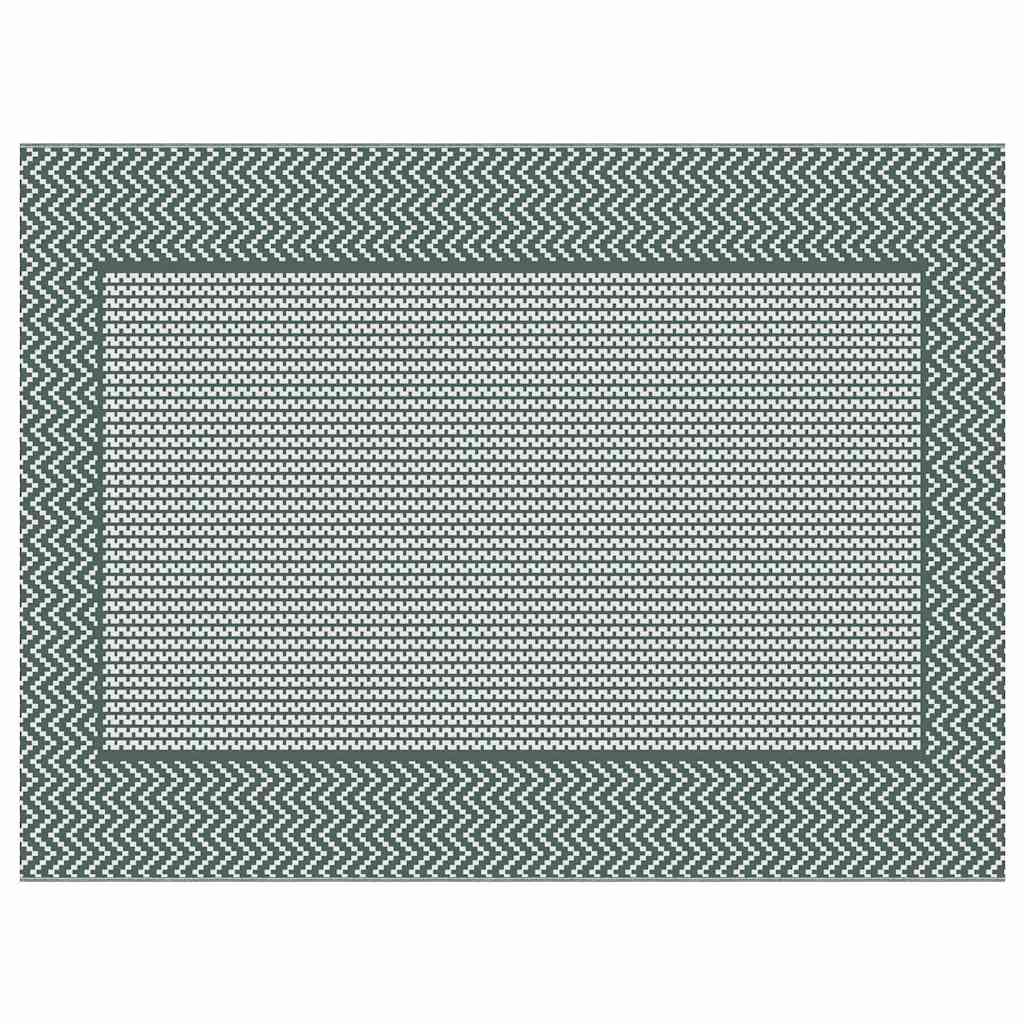 Outdoor Teppich ARAKIL Grün und Weiß 300 x 400 cm PP