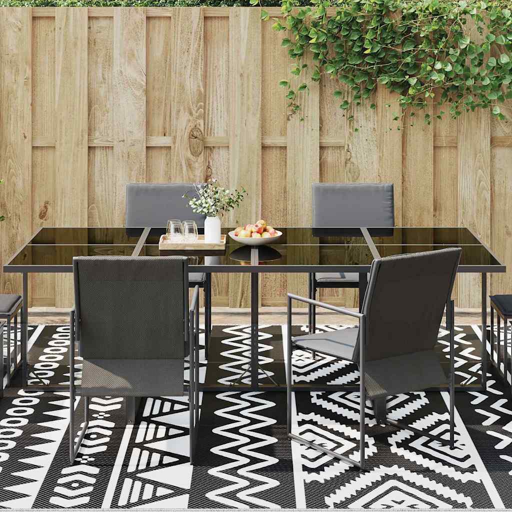 Outdoor Teppich ARAKIL Schwarzes Muster 300 x 400 cm PP