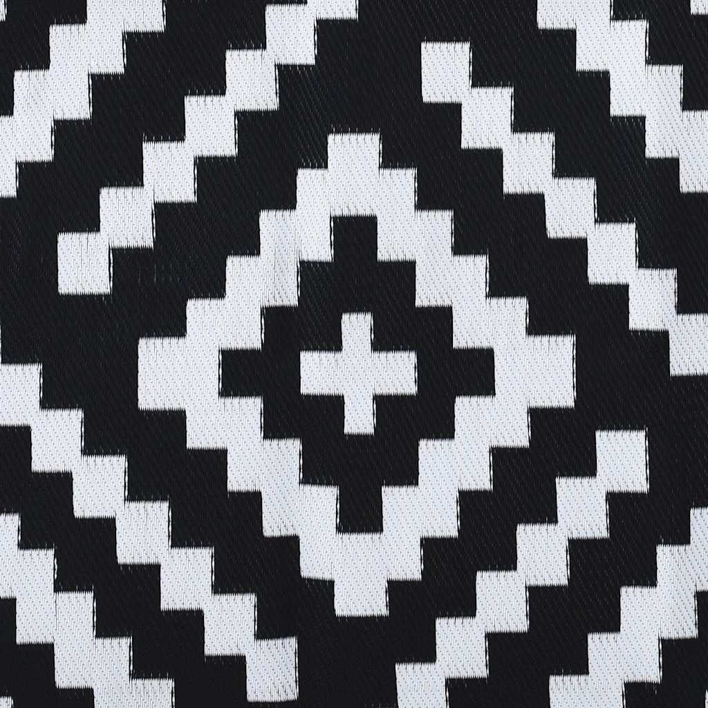 Outdoor Teppich ARAKIL Weiß und Schwarz 300 x 400 cm PP