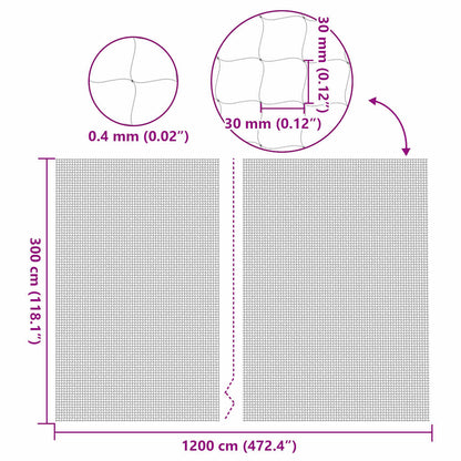 Katzennetz Transparent 12x3 m Nylon