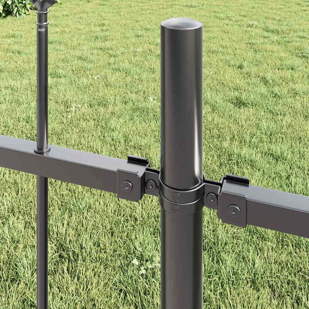 Gartenzaun WOERDEN 2 stk. 3,4 x 1,2 m Pulverbeschichteter Stahl