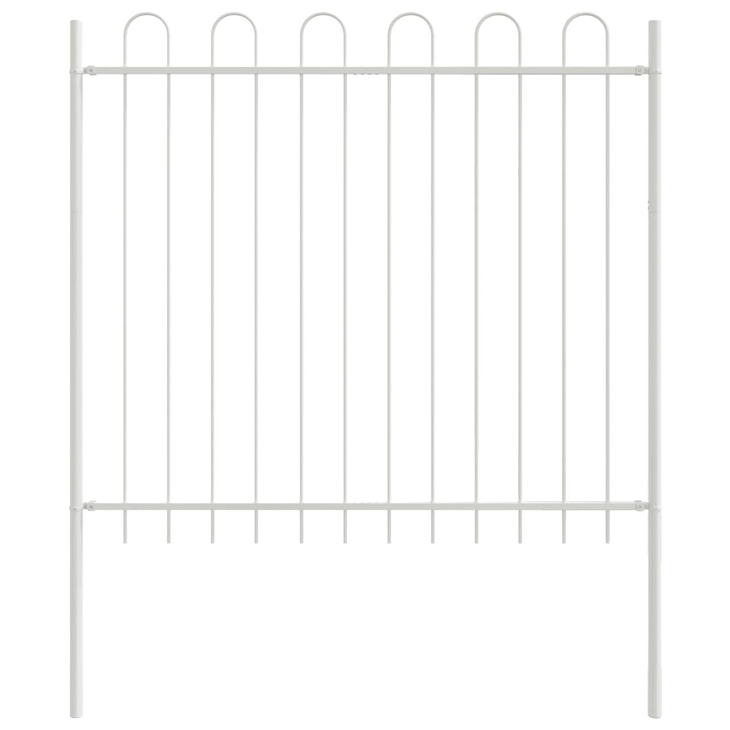 Gartenzaun BOXTEL 2 stk. 3,4 x 1 m Pulverbeschichteter Stahl