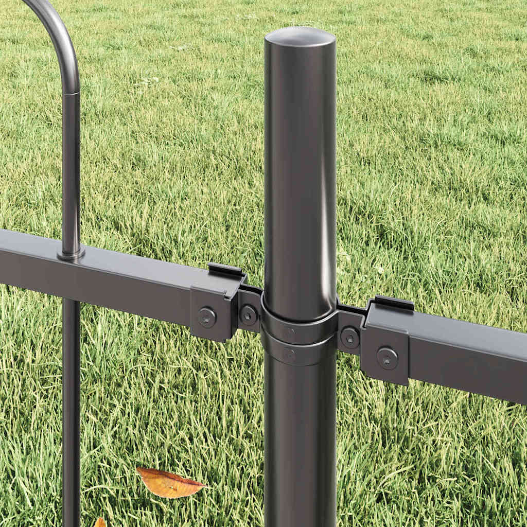 Gartenzaun BOXTEL 2 stk. 3,4 x 1,2 m Pulverbeschichteter Stahl