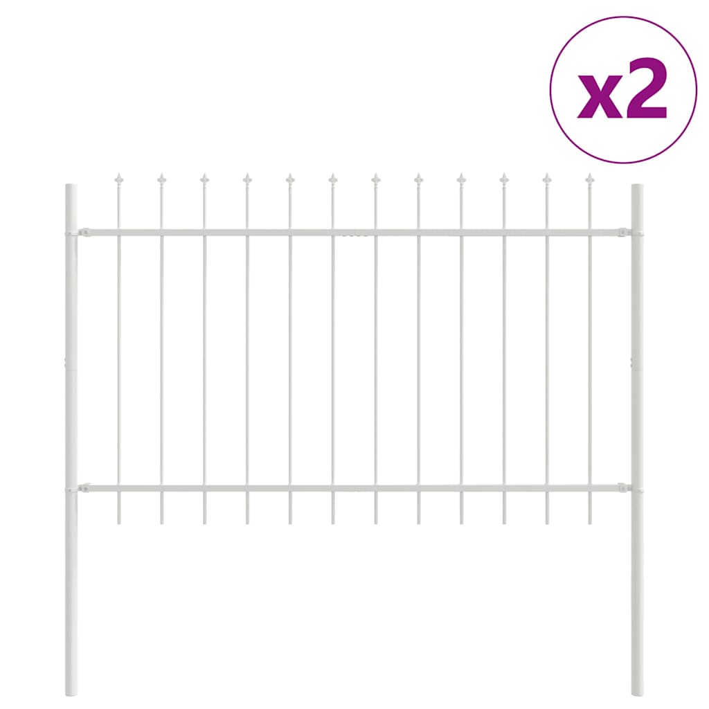 Gartenzaun WOERDEN 2 stk. 3,4 x 0,8 m Pulverbeschichteter Stahl