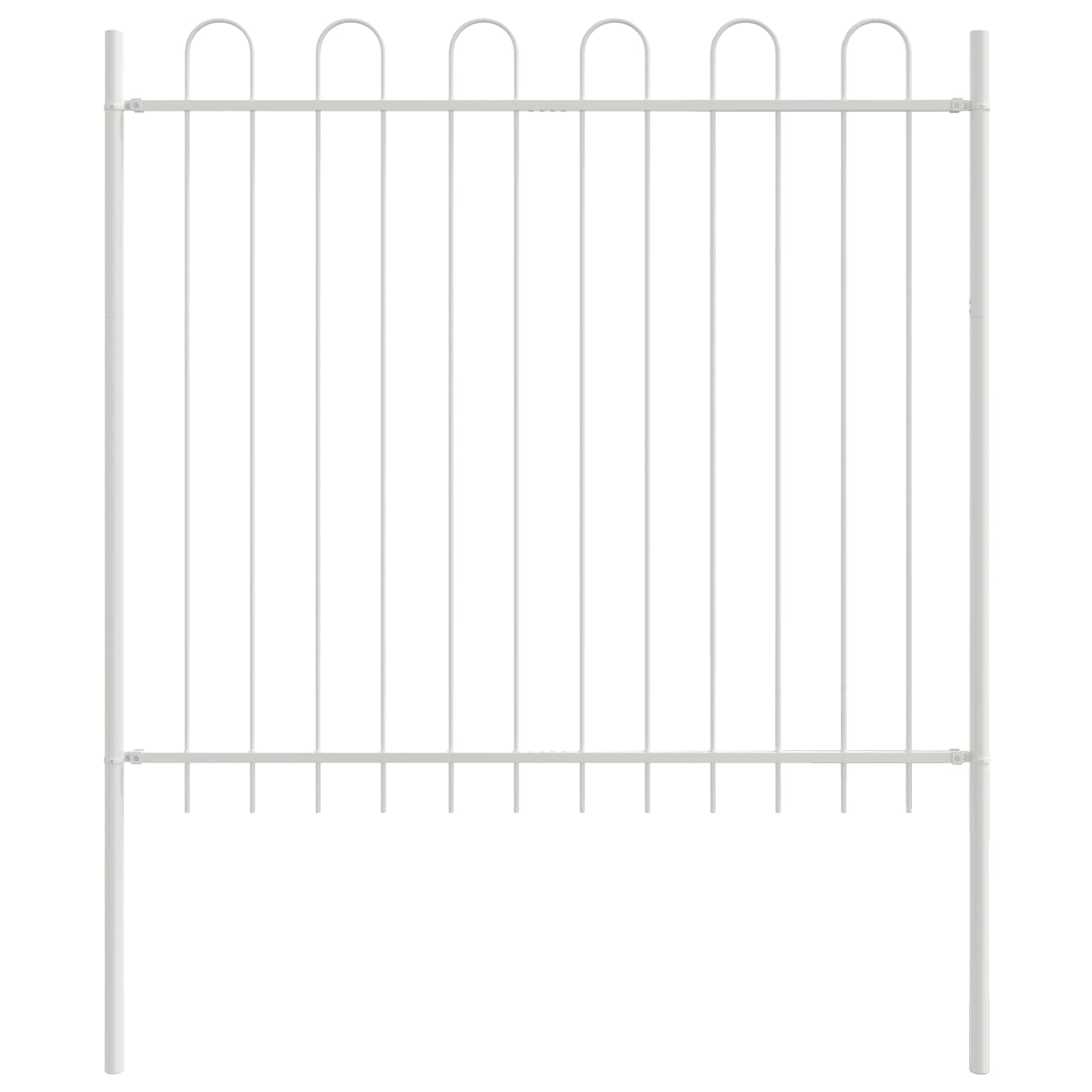 Gartenzaun WOERDEN 3 stk. 5,1 x 1,2 m Pulverbeschichteter Stahl